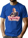 Bright Sly Detective Modest Style Old Car Telly Savalas Who Loves Baby Cool T-Shirt for Men & Women, T-Shirts Graphic Tee - Blue