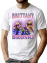 Brittany Broski Bootleg 90S Vintage Style Design Bootleg Graphic T-Shirt - White