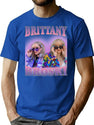 Brittany Broski Bootleg 90S Vintage Style Design Bootleg Graphic T-Shirt - Blue