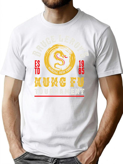 Bruce Leroy'S Kung Fu Tournament T-Shirt for Men & Women, T-Shirts Graphic Tee - Black