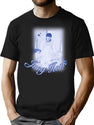 Bts Jungkook Y2K Bootleg Blue And White Photo Edit Bootleg Graphic T-Shirt - Black