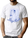 Bts Jungkook Y2K Bootleg Blue And White Photo Edit Bootleg Graphic T-Shirt - White