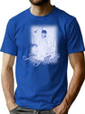 Bts Jungkook Y2K Bootleg Blue And White Photo Edit Bootleg Graphic T-Shirt - Blue