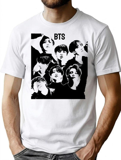 Bts Bootleg Graphic T-Shirt - Black