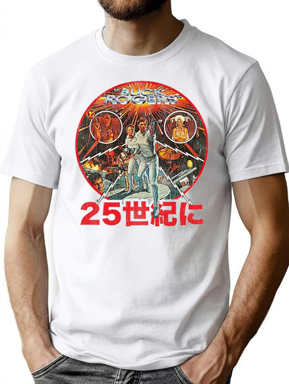 Buck Rogers Japanese Poster Worn Lts Poster T-Shirt for Men & Women, T-Shirts Graphic Tee - Black