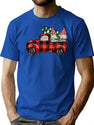Buffalo Plaid Christmas Gnomies T-Shirt for Men & Women, T-Shirts Graphic Tee - Blue