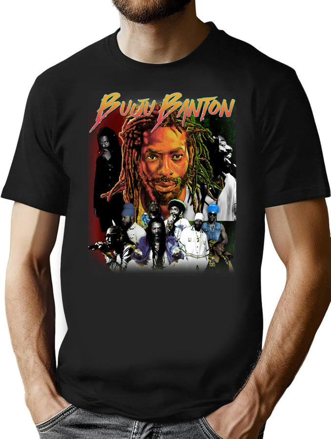 Buju Bootleg For Fans Bootleg Graphic T-Shirt - Black