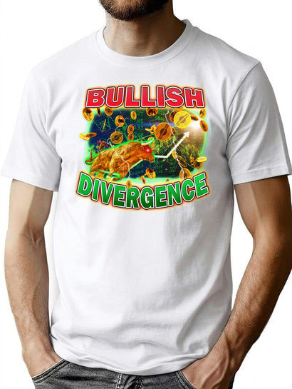 Bullish Divergence Bootleg Design Bootleg Graphic T-Shirt - Black