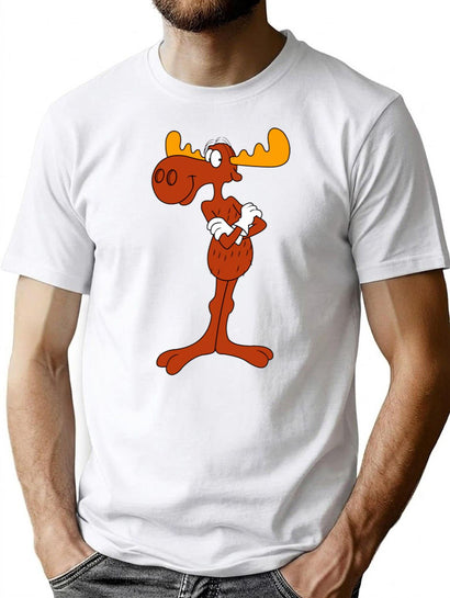 Bullwinkle T-Shirt for Men & Women, T-Shirts Graphic Tee - Black
