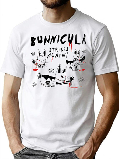 Bunnicula Strikes Again! Classic Premium Heavyweight Cotton T-Shirt - Black
