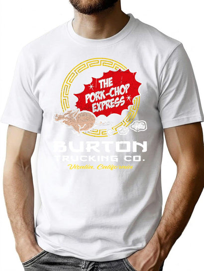 Burton Pork Chop Express Trucking Premium Heavyweight Cotton T-Shirt - Black