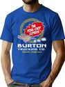 Burton Pork Chop Express Trucking Premium Heavyweight Cotton T-Shirt - Blue