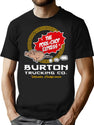 Burton Pork Chop Express Trucking T-Shirt for Men & Women, T-Shirts Graphic Tee - Black