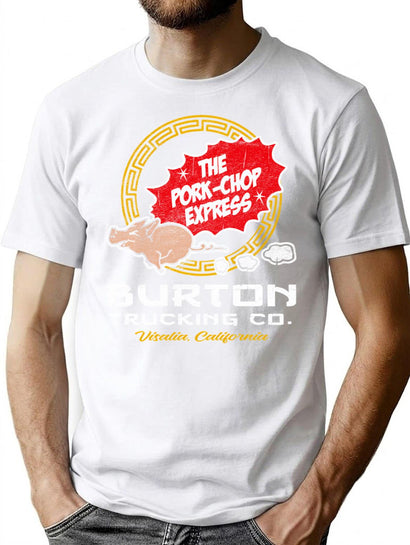 Burton Pork Chop Express Trucking T-Shirt for Men & Women, T-Shirts Graphic Tee - Black