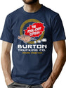 Burton Pork Chop Express Trucking T-Shirt for Men & Women, T-Shirts Graphic Tee - Navy