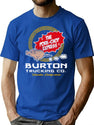 Burton Pork Chop Express Trucking T-Shirt for Men & Women, T-Shirts Graphic Tee - Blue