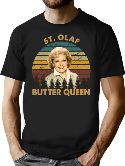 Butter Queen Vintage Retro The Golden Girls Rose Dorothy Blanche Art T-Shirt for Men & Women, T-Shirts Graphic Tee - Black