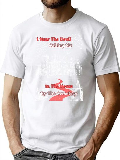 By The Cemetery T-Shirt for Men & Women, T-Shirts Graphic Tee - Black