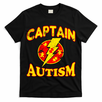 Captain Autism Superhero Logo T-Shirt