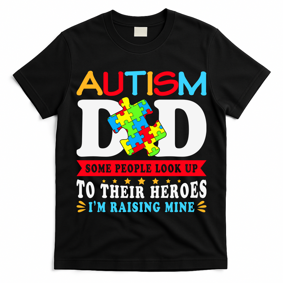Autism Dad Autism Mom Fathers Day Autism Dad Family Matching T-Shirt