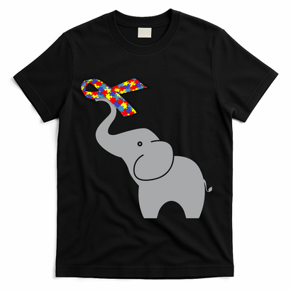 Elephant Autism Awareness Ribbon T-Shirt