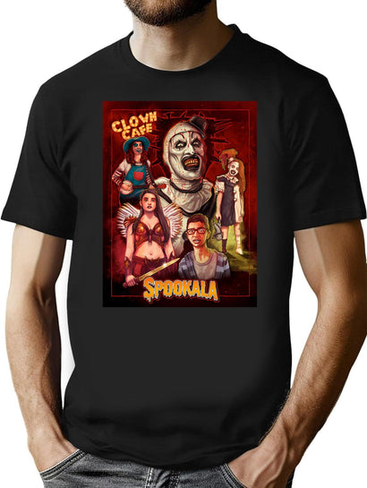 Cafe Clown T-Shirt for Men & Women, T-Shirts Graphic Tee - Black