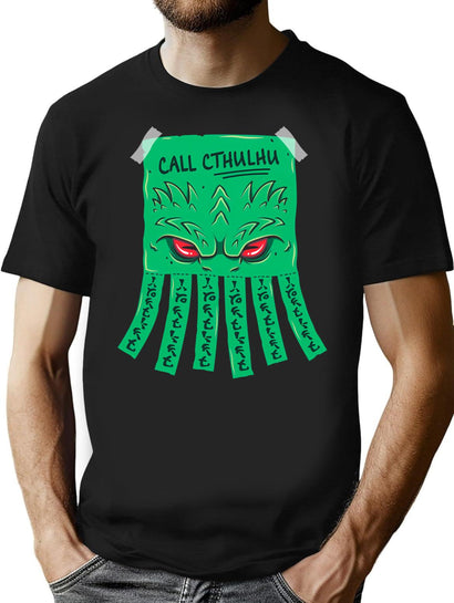 Call Cthulhu T-Shirt for Men & Women, T-Shirts Graphic Tee - Black
