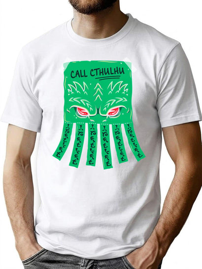 Call Cthulhu T-Shirt for Men & Women, T-Shirts Graphic Tee - Black