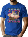 Capybara Capybara Funny Capybara Meme In 90S Bootleg Shirt Style Bootleg Graphic T-Shirt - Blue