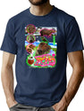 Capybara Bootleg Graphic T-Shirt - Navy