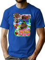 Capybara Bootleg Graphic T-Shirt - Blue