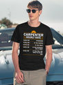 Carpenter Hourly Rate Funny Vintage Mens Womens T-Shirt for Men & Women, T-Shirts Graphic Tee - Navy
