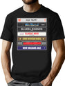 Cassette Stack (Horizontal) Bootleg Graphic T-Shirt - Black