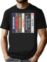Cassette Stack (Vertical) Bootleg Graphic T-Shirt - Black