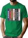 Cassette Stack (Vertical) Bootleg Graphic T-Shirt - Green