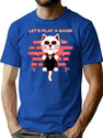 Cat Creepy Saw Meow Horror Movie (1) T-Shirt for Men & Women, T-Shirts Graphic Tee - Blue
