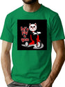 Cat Creepy Saw Meow Horror Movie T-Shirt for Men & Women, T-Shirts Graphic Tee - Green