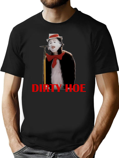 Cat In The Hat Dirty Hoe Black T-Shirt - Black