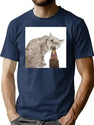 Cat Opening Beer Bottle Meme Premium Heavyweight Cotton T-Shirt - Navy