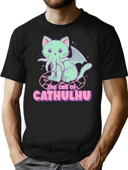 Cathulhu T-Shirt for Men & Women, T-Shirts Graphic Tee - Black