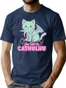 Cathulhu T-Shirt for Men & Women, T-Shirts Graphic Tee - Navy