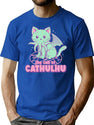 Cathulhu T-Shirt for Men & Women, T-Shirts Graphic Tee - Blue