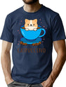 Catpuccino T-Shirt for Men & Women, T-Shirts Graphic Tee - Navy