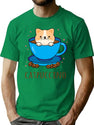 Catpuccino T-Shirt for Men & Women, T-Shirts Graphic Tee - Green