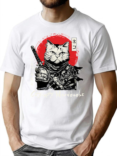 Catsumoto Meowsashi T-Shirt for Men & Women, T-Shirts Graphic Tee - Black