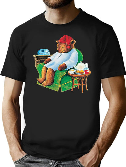 Celestial Seasoning Sleepytime Tea Bear T-Shirt for Men & Women, T-Shirts Graphic Tee - Black