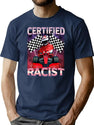 Certified Racist Funny Racing Meme Premium Heavyweight Cotton T-Shirt - Navy