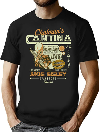 Chalmun'S Cantina Dks T-Shirt for Men & Women, T-Shirts Graphic Tee - Black