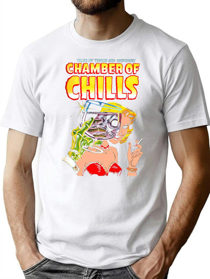Chamber Of Chills Horror Comic Cover For Black Shirts T-Shirt for Men & Women, T-Shirts Graphic Tee - Black