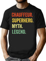 Chauffeur Vintage Dad T-Shirt for Men & Women, T-Shirts Graphic Tee - Black